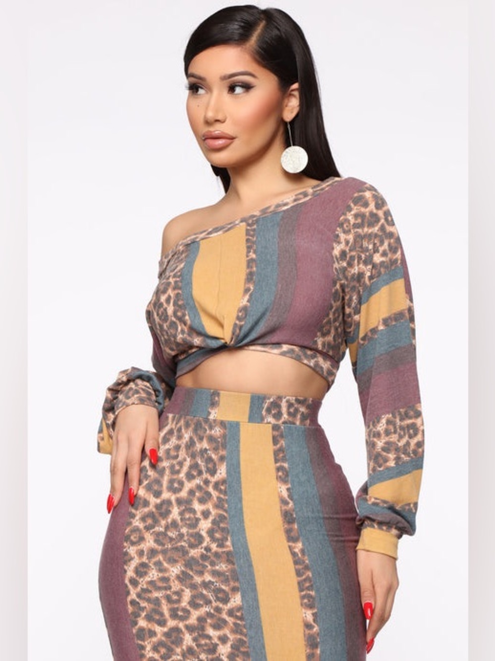 Fashion Nova In The Mix Maxi Skirt Set Multicolor Size L - Picture 2 of 5
